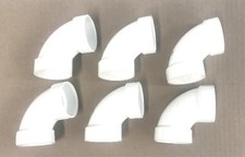 Charlotte PVC Hub X Hub 90 Deg Elbow 1-1/2" 31-1220 [Lot of 6] NOS