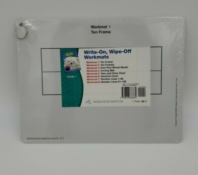 Houghton Mifflin Write-On, Wipe-Off Workmats 1st Grade Math 