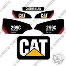 Fits Caterpillar 299C (High Flow XPS - 2 Speed) Decal Kit Skid Steer 7 YR VINYL!