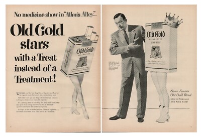 1953 Tobacco Cigarettes Old Gold Vintage Print Ad 50s Fred Allen Dancing NBC TV