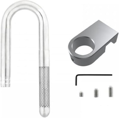 MiOYOOW Aquarium Inflow Pipe 304 Stainless Steel Lily Pipe w/ Alloy Fixing Clamp