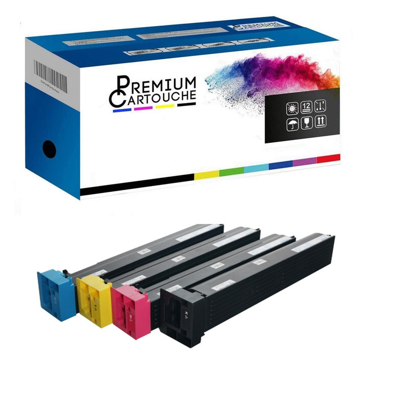 Pack 4 Toners TN-613 Compatible Konica Minolta Bizhub C452 C552 C652 Haute Capacité Noir Couleur