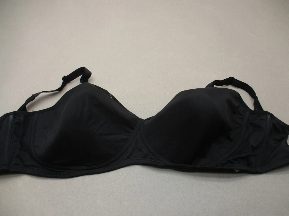 48DD Fruit Of The Loom Womens Black Lined Wireless Back Closure Demi Bra 3K - Image 2 of 4