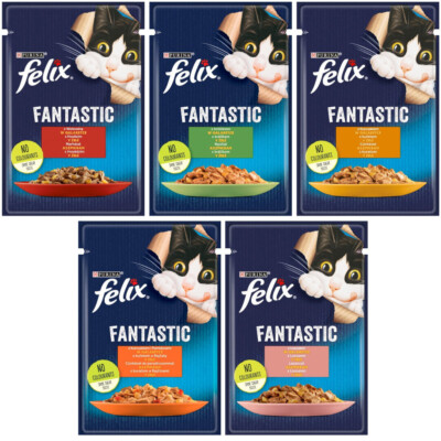 Felix Fantastic Katzenfutter Mix aus Geschmäckern in Gelee 5x85g