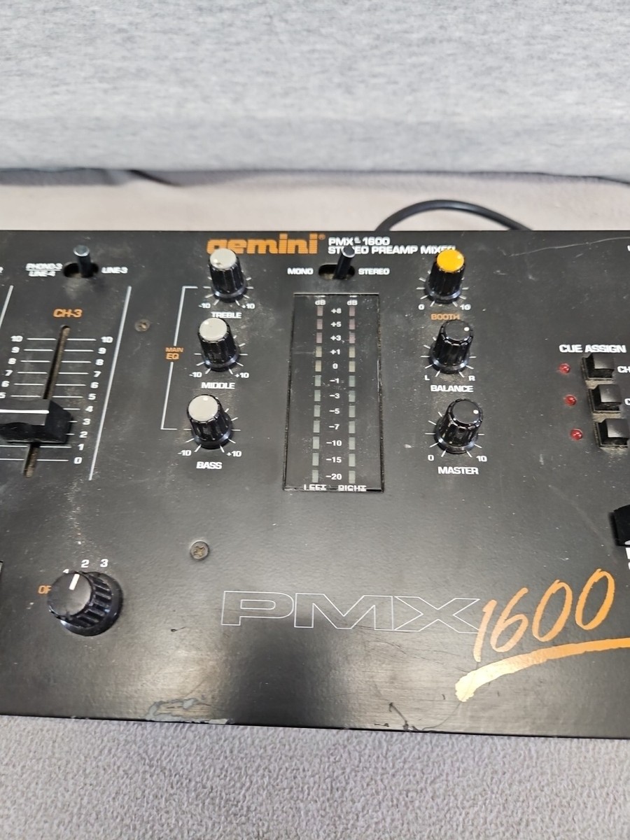 Gemini PMX 1600 Stereo Preamp Mixer (c19) | Powered Mixer
