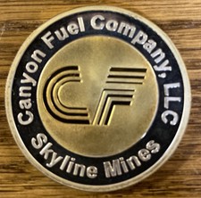 2003 Canyon Fuel Company Skyline Mines 1 Troy Oz. .999 Fine Silver Round Safety 84.99 per troy oz