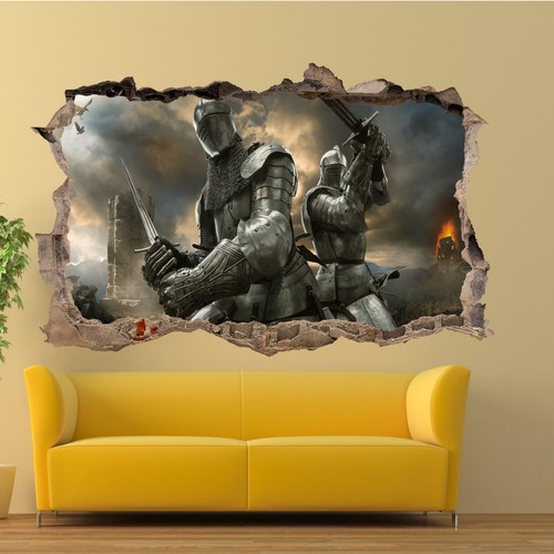 Medieval War Knights Templar Wall Sticker Art 3D Poster Decal Mural Decor RN8 - Picture 3 of 3