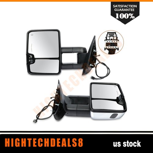 Mirror Glass Replacement Power Heated Tow Mirror For 03-06 Chevy Silverado Sierra 1500 2500HD Specchio Bagno Con Mensola - Foto 3