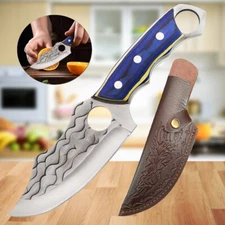 Ultra Sharp Professional Boning Knife w/Sheath Meat Cleaver Fruit Slicing Knives
