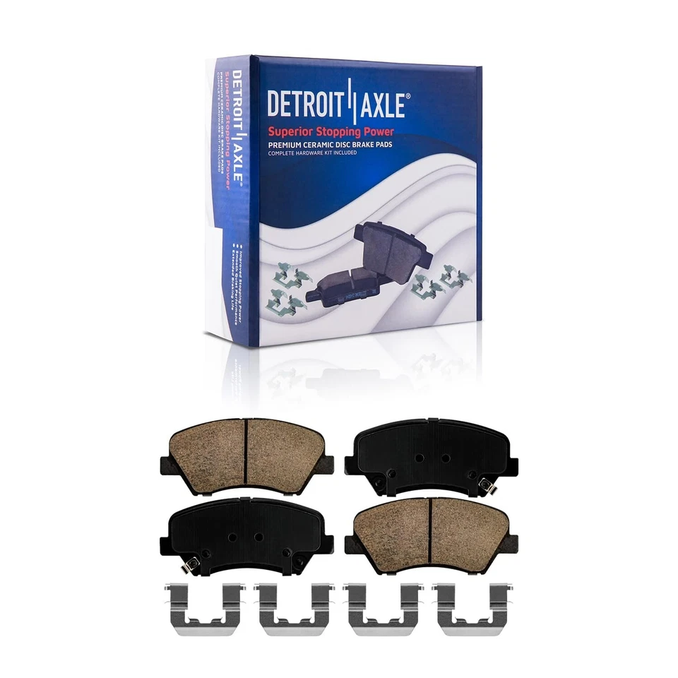 4pc Front & Rear Ceramic Brake Pads w/Hardware for Hyundai Elantra GT Veloster — 第 3/4 张图片