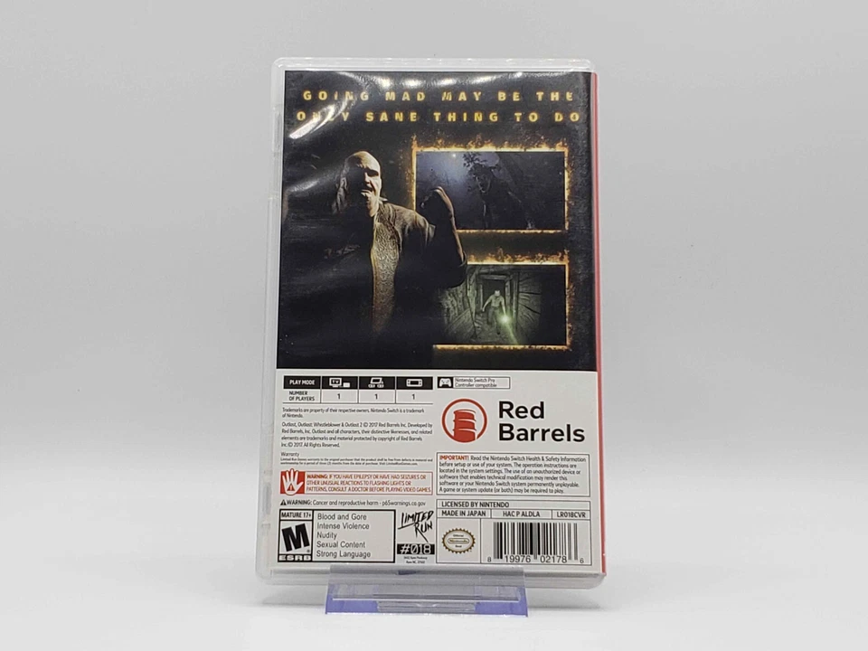 Outlast 2 (NTSC-U/Region Free) Switch - Édition Limited Run avec Carte - Photo 3/3