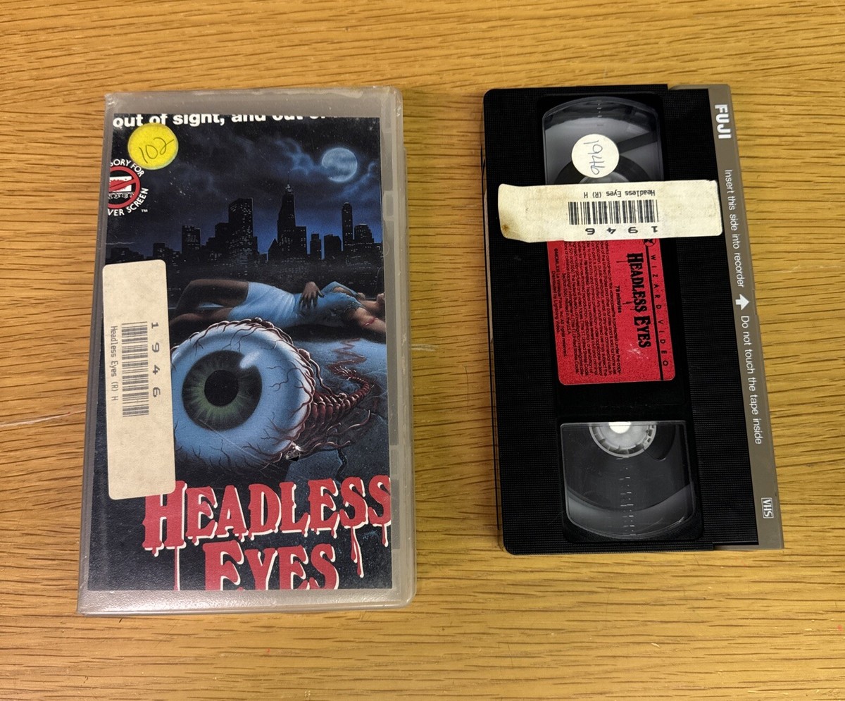 RARE HEADLESS EYES HORROR MOVIE RENTAL VHS 1980s WIZARD