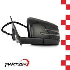 Fit For 2014-2018 CLA250 CLA45 BLACK LEFT DRIVER MIRROR WITH BLIND SPOT