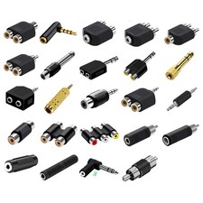 Audio Adapter  RCA Adapter 3,5mm Jack Adapter  6,5mm Jack Adapter Male Female