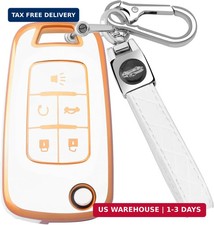 XIYANG TRADE for Chevy Key Fob Cover with Keychain, Soft TPU Key Case Shell Full