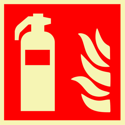 Photoluminescent Fire Extinguisher Sign