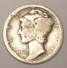 1918 Mercury Winged Head Dime 10 Cents Silver Coin