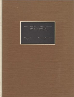 Three Medieval Manuscripts from the eighth to the tenth Century Sammlung Ludwig.
