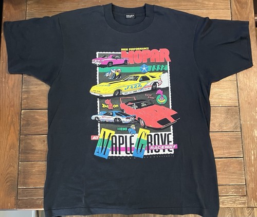 Vintage 1992 Mopar At Maple Grove Screen Stars Best Black T-Shirt Mens XL