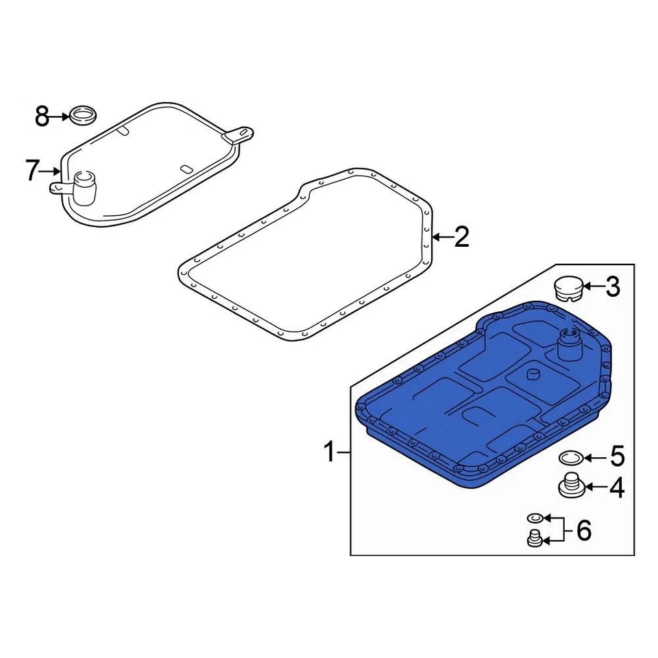 For Volkswagen Passat 1998-2005 Volkswagen 01V321359B Transmission Oil Pan Foto 4 de 4