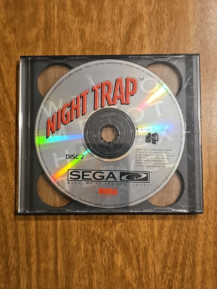 Night Trap (Sega CD, 1992) Authentic Disc 1&2 Set,  Tested. Origonal manual.  - Image 2 of 4
