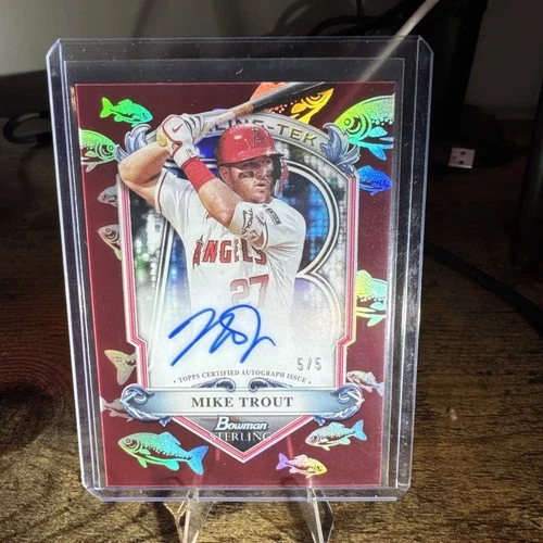 2024 Bowman Sterling Sterlingtek Mike Trout Red Autograph /5