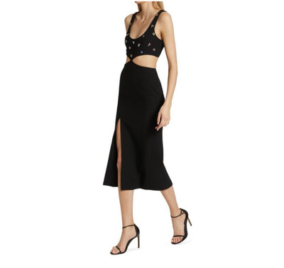 CINQ À SEPT Embellished Cutout Dress size 0