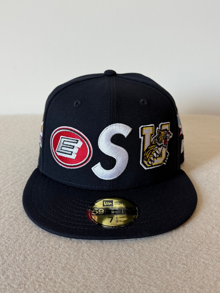 Supreme x New Era 59FIFTY S Logo Mascots Hat - Size 7 1/2 - Navy