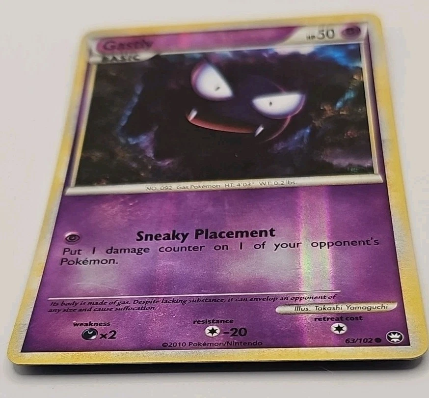 Gastly 63/102 Triumphant Reverse Holo MP - FREE TRACKED SHIPPING  - Image 3 of 4