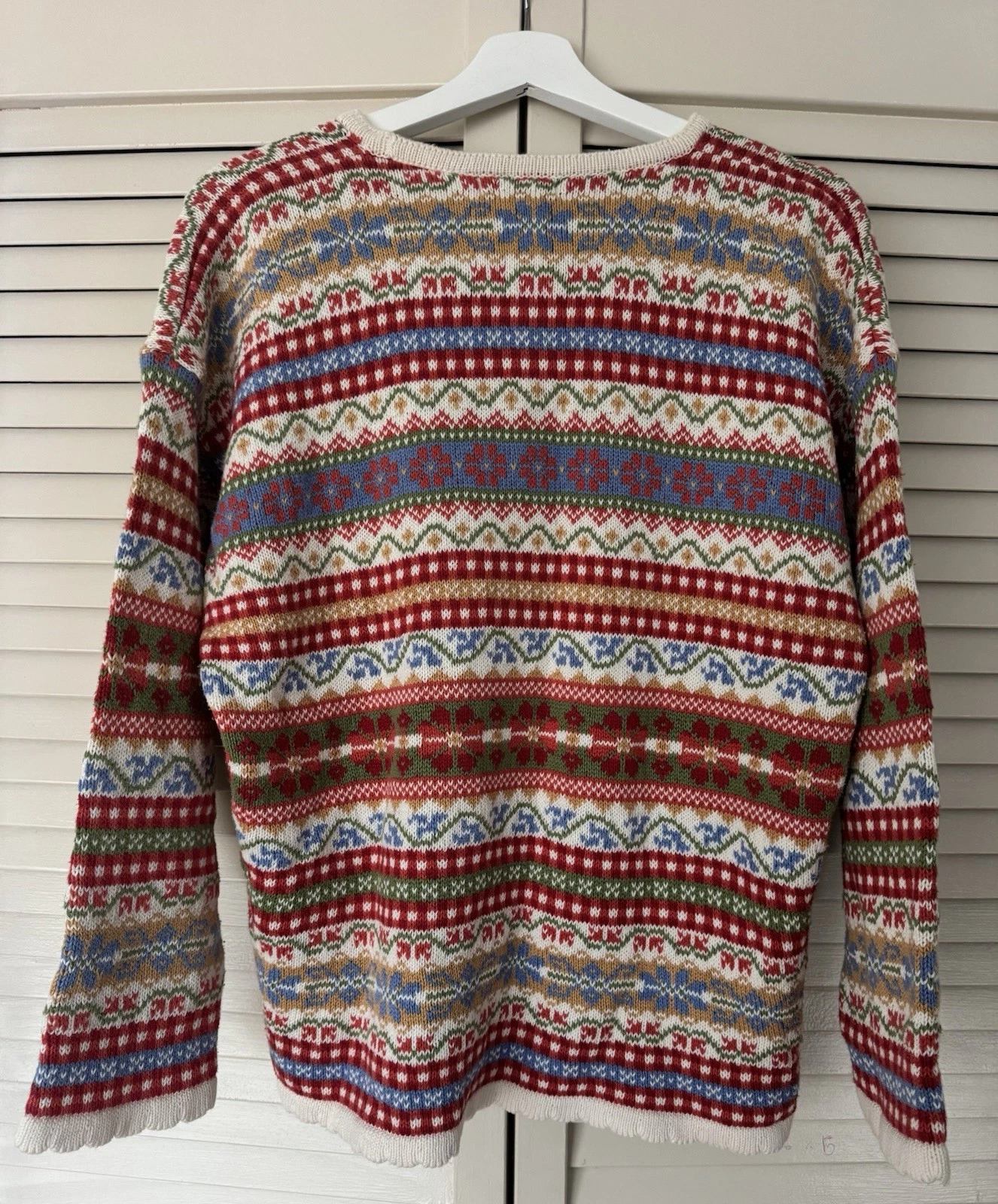 VTG L.L. Bean Fair Isle Sweater Women Large Petite 100% Cotton Made in Scotland
Opens in a new windo