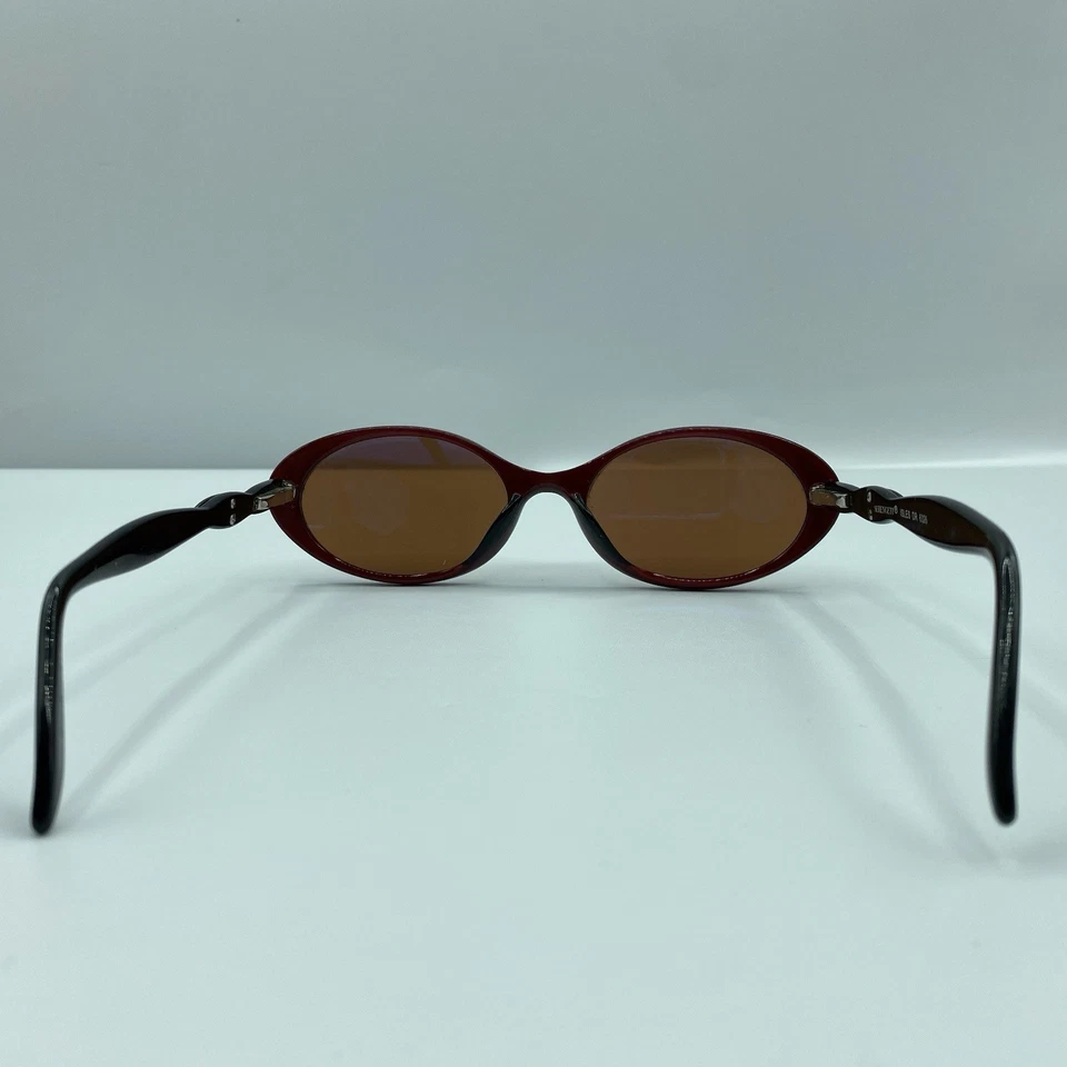 Gafas de sol ovaladas negras con montura roja Serengeti ISLES DR 6326C años 90 Y2k de colección Foto 3 de 4