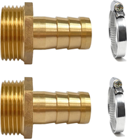 "2 StüCk SchlauchtüLle 3/8 Zoll Messing Schlauchverschraubung 3/8\" AG X 10Mm (3/8"