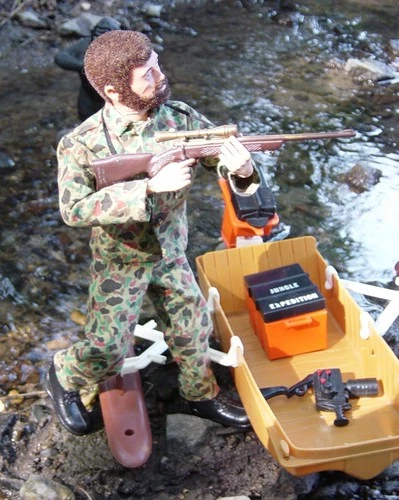 Vintage Gi Joe Land Adventurer with Pygmy Gorilla set, Excellent!