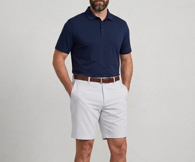 Hart Schaffner Marx Stone Gray Flat Front Men's Shorts Size 40 NWT