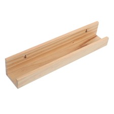 Wooden Vinyl Record Wall Rack for 3 Albums Khaki Reusable Display Stand