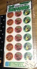 Vintage Stickers Scratch N Sniff Gordy Fruits And Flowers++1 Pack ,code20-1