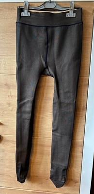 Damen Thermostrumpfhose Strumpfhose mit Fuß Schwarz XL, ohne Muster einfarbig
