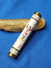 Vintage Lipstick Tube & Perfume Tussy Lehn & Fink Enameled Harlequin 40s 50s