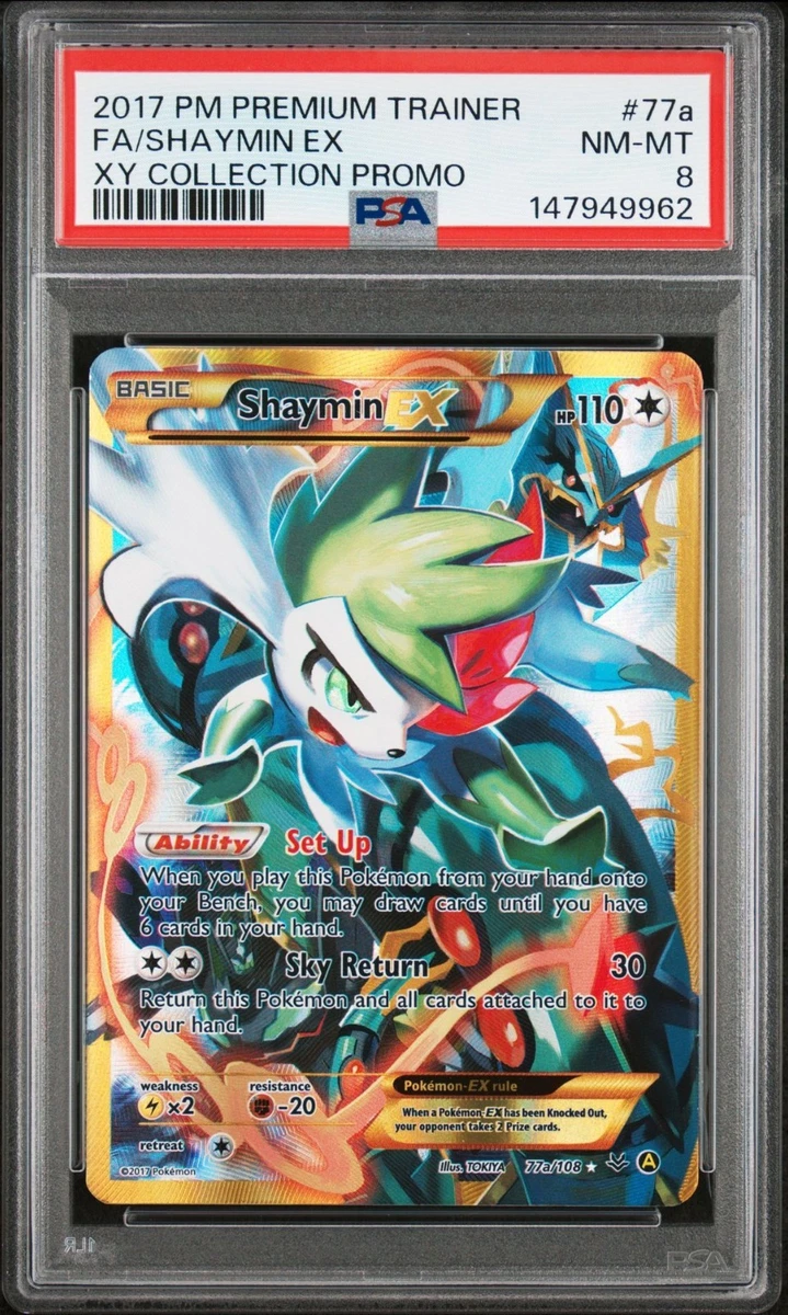 shaymin ex pokemon card price Shaymin EX Full Art Gold Secret Rare Promo 77a/108 Roaring Skies Pokemon Card