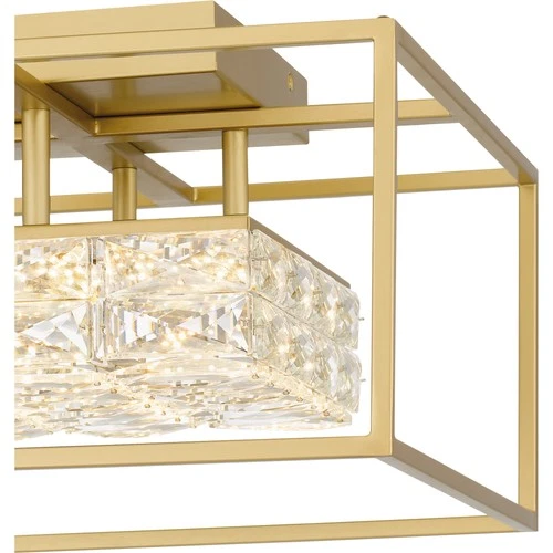 Quoizel PCDZ1716 Dazzle 16"W Flush Mount Square Ceiling Fixture - Black - Picture 8 of 12