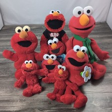 Elmo Plush Sesame Street Stuffed Lot of 8 Jim Henson 90s 2000s Stuffed Toys