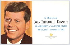 John F. Kennedy Memorial Postcard 1963 Eternal Flame JFK 35th President