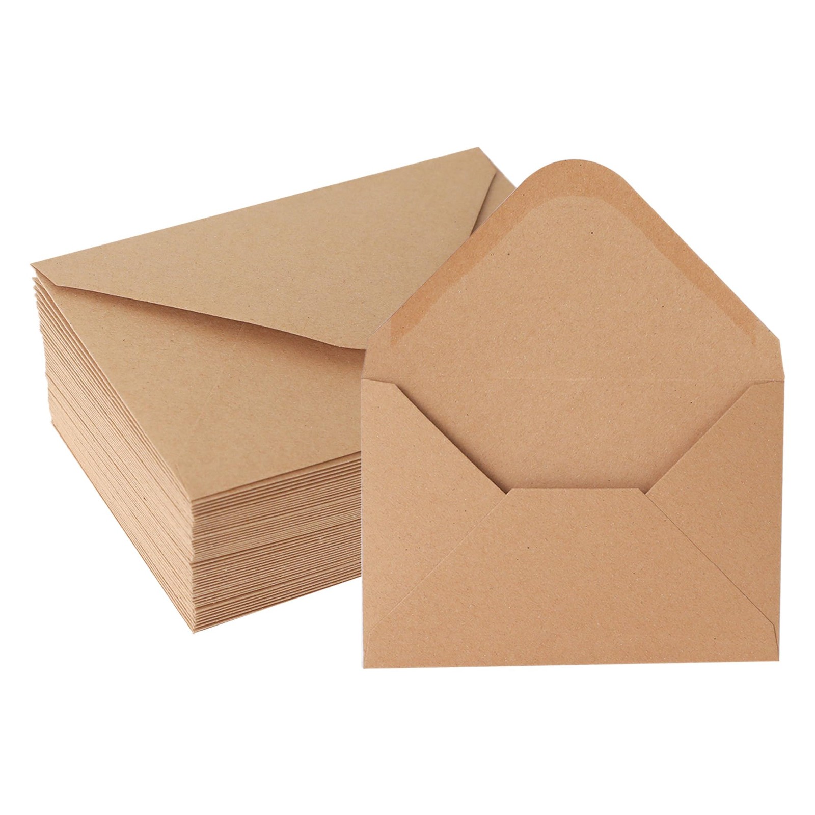 V-flap Kraft Envelopes, 50 Pack, 4 x 6 Inch, A4 4.5x6.5,