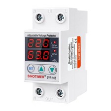 Adjustable Voltage Surge Protector 220VAC Smart Circuit Breaker 63A Relay