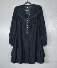 Sundance Women’s Sz S Black Ingrid Effortless Dress Boho Western