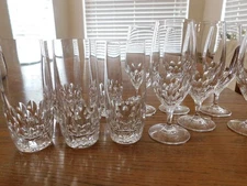 Quality Crystal Diamond Clear Cut Iced Tea and Highball Glass Set of ELEVEN