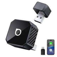 OTTOCAST Mini 3.0 Pot 2025 2-in-1 Wireless CarPlay/Android Auto Adapter, 5GHz...
