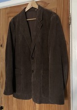 Uniqlo Mens Jacket Small Brown Cord Corduroy Utility Blazer Sports Coat Smart