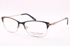 NEW SOFIA VERGARA SIGNATURE EYEWEAR JOSEFINA BLACK GOLD EYEGLASSES 52-16