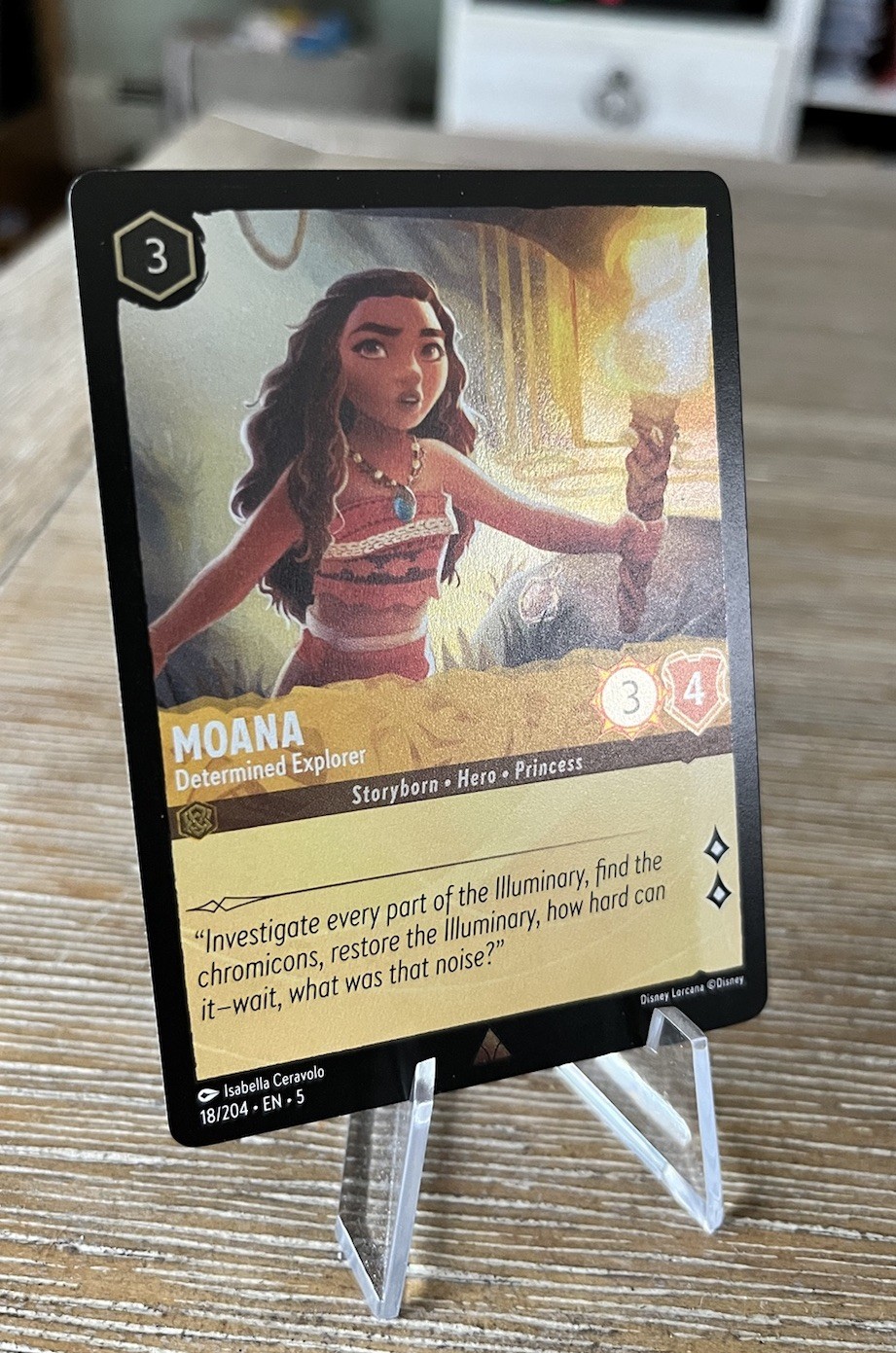 Moana - Determined Explorer | Disney Lorcana Shimmering Skies | 18/204 | NM FOIL